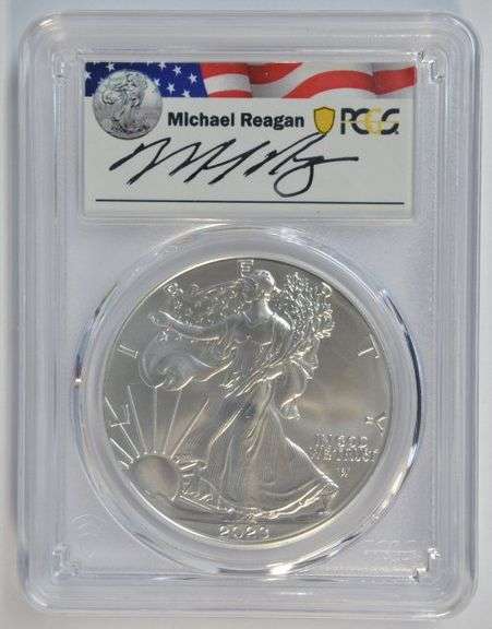 1st Day of Issue 2023 Reagan Legacy Series $1 Eagle. PCGS MS70