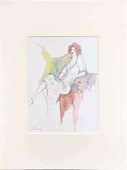 Tarkay Matted Art Print