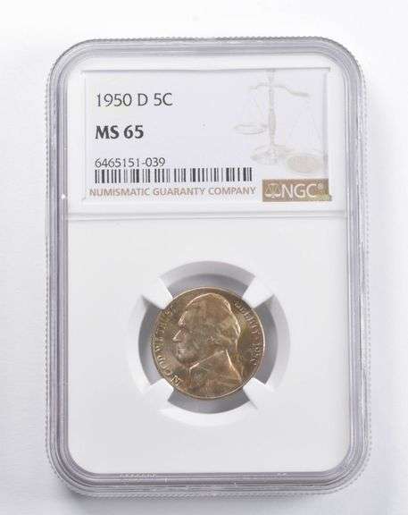 MS65 1950-D Jefferson Nickel NGC INSANE COLOR