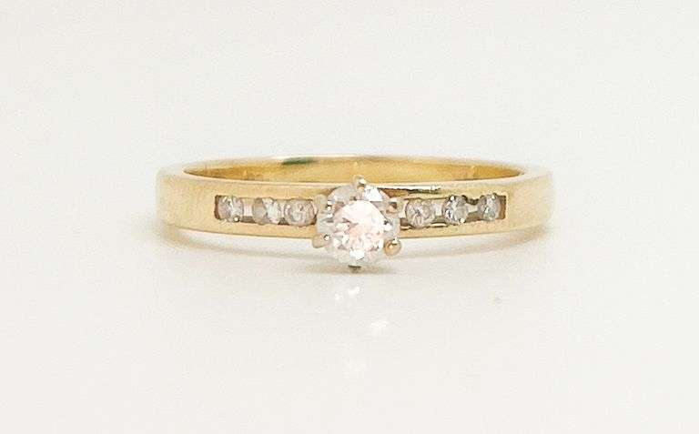 14kt Solid Yellow Gold Diamond Ring