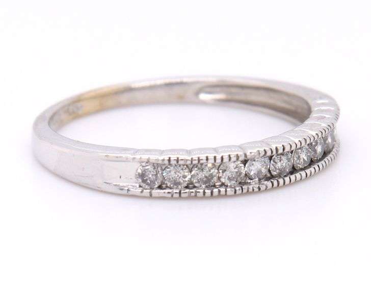 Dazzling Channel Set Diamond Half Band in White Gold