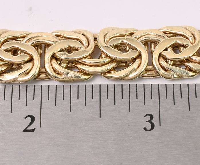 Vermeil Byzantine Chain Bracelet In Sterling Silver