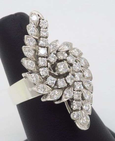 Custom Diamond Cocktail Ring crafted in Silver