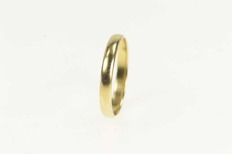 14K Yellow Gold 3.2mm Classic Men's Simple Wedding Band Ring