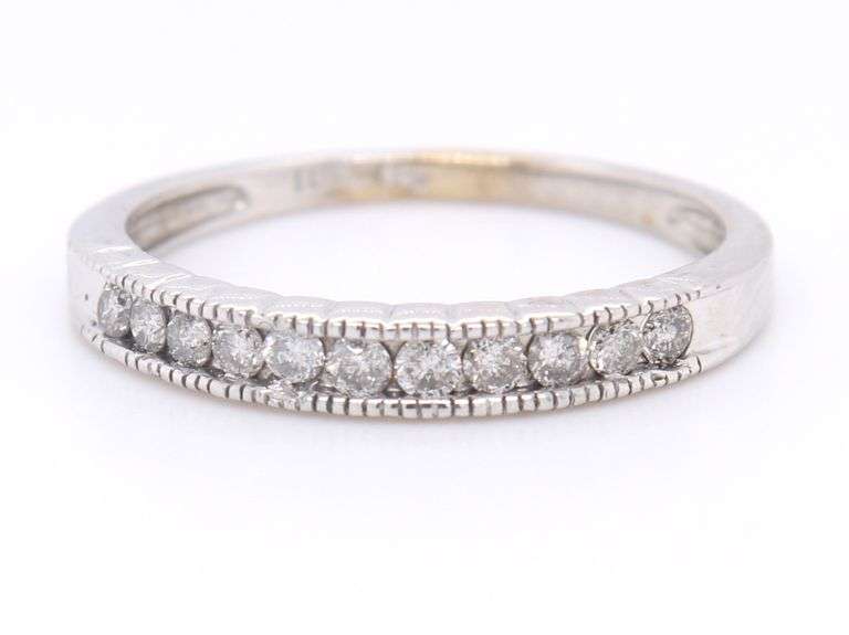 Dazzling Channel Set Diamond Half Band in White Gold