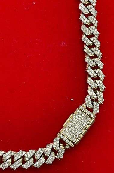 CERTIFIED BRAND NEW 14KT SOLID YELLOW GOLD AND DIAMOND CUBAN LINK CHAIN-19.0+ CARATS!