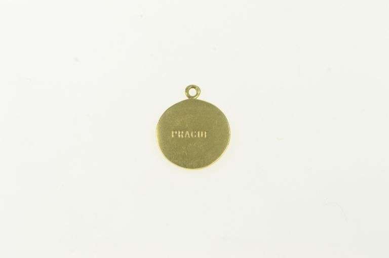 14K Yellow Gold Pope Religious Motif Vintage Christian Charm/Pendant