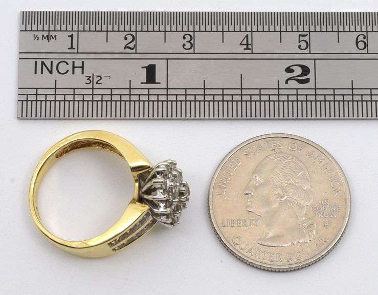 Sparkling Diamond Cluster Ring