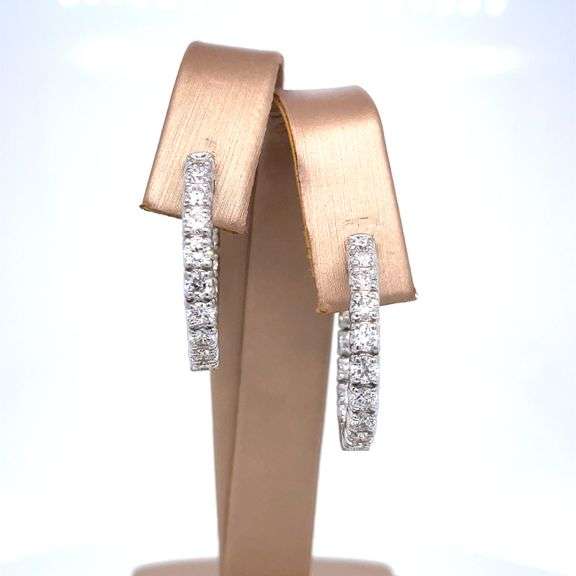 2.25 CARAT DIAMOND! 14K YELLOW GOLD HOOPS