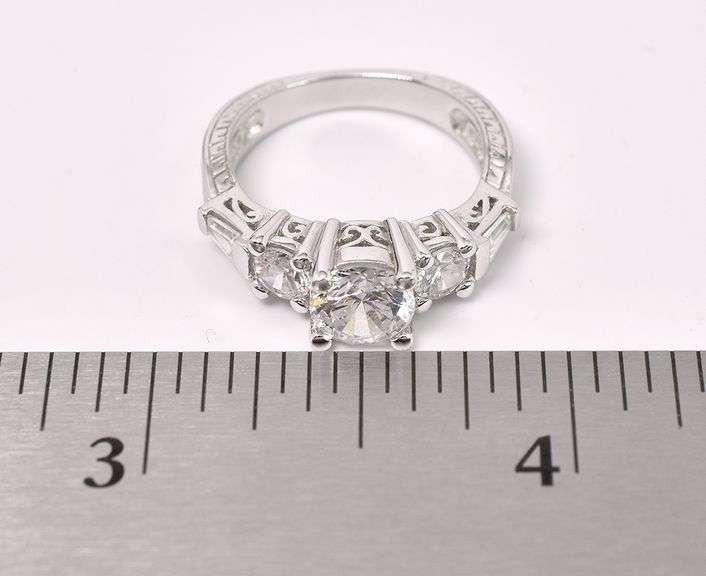 Fascinating CZ Ring In Sterling Silver