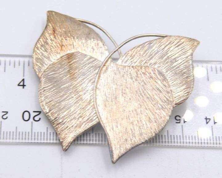 Vintage 925 Sterling Silver Butterfly Earrings and Brooch
