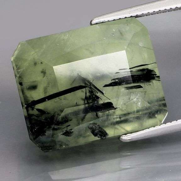 Superb 12.91ct rutilated Prehnite