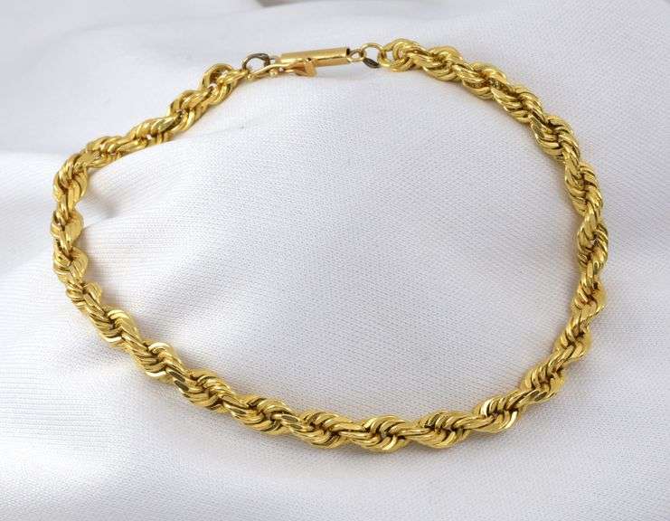 Classic 14k Solid Rope Bracelet