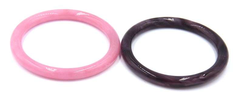 Set of Purple and Pink Stone Bangles