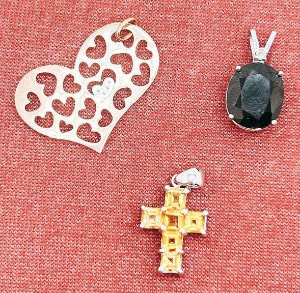 Group Lot of 14kt Gold, Diamond, & Gemstone Pendants!