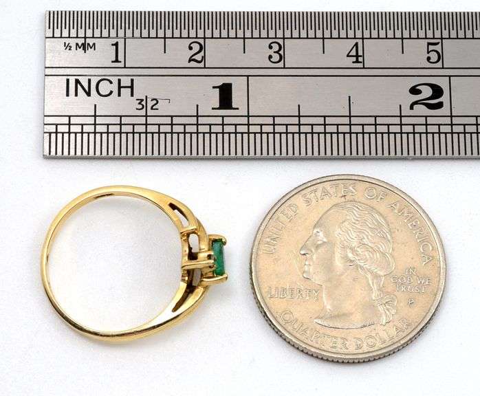 Sweet Little Marquise Emerald Ring