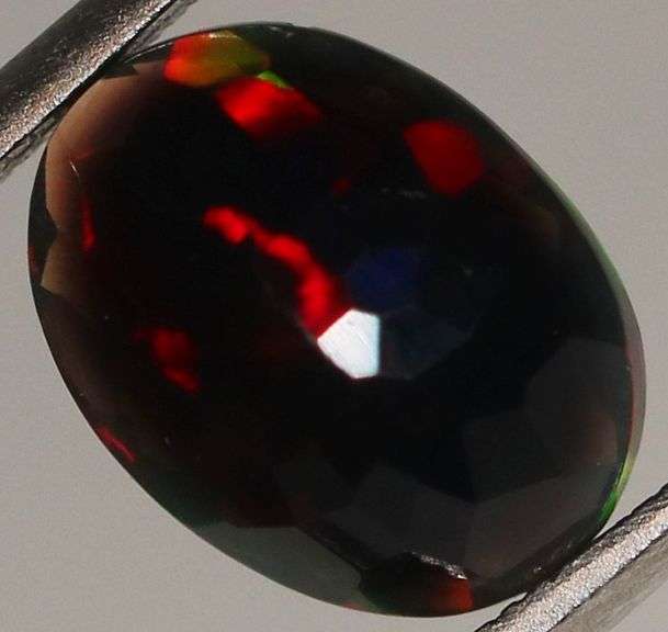 Silky black block pattern 1.50ct Black Opal