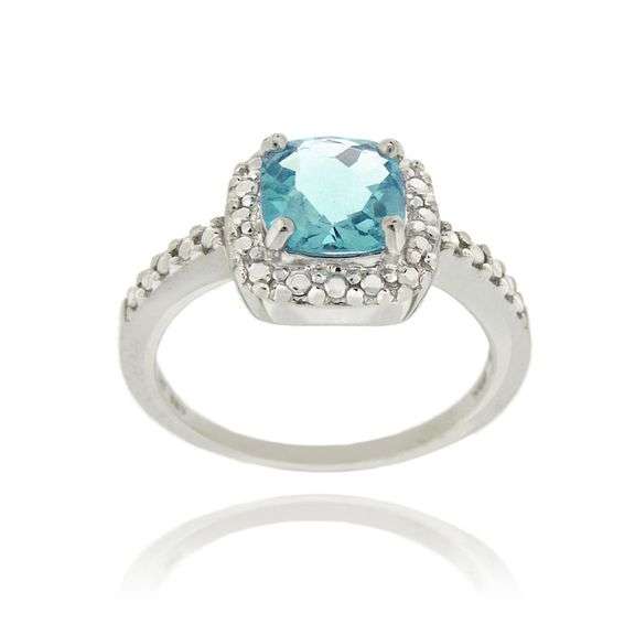 Sterling Silver Swiss Blue Topaz Ring