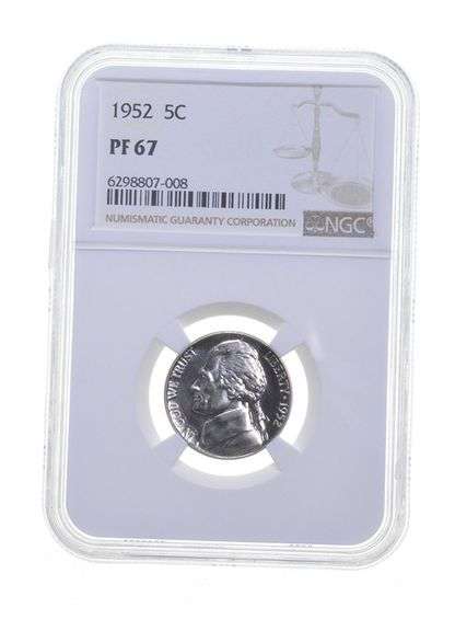 PF67 1952 Jefferson Nickel - Graded NGC