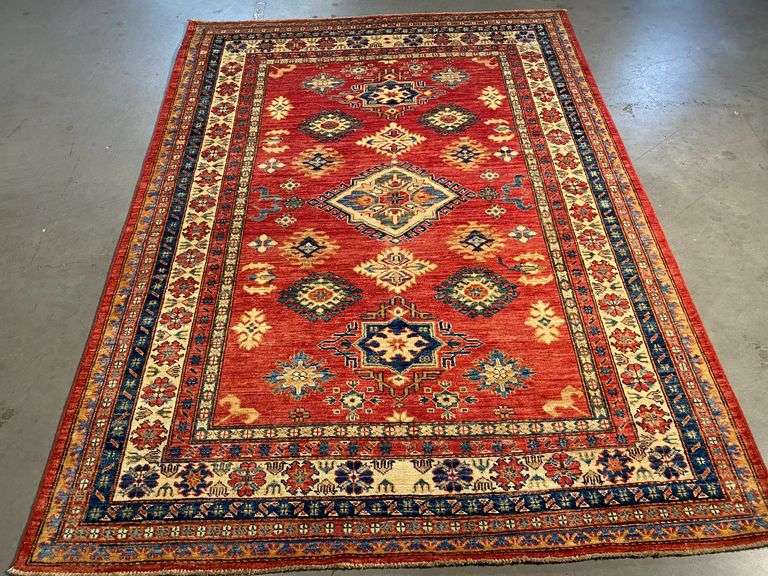 Exquisite Fine Geometric Super Kazak Rug 9x12