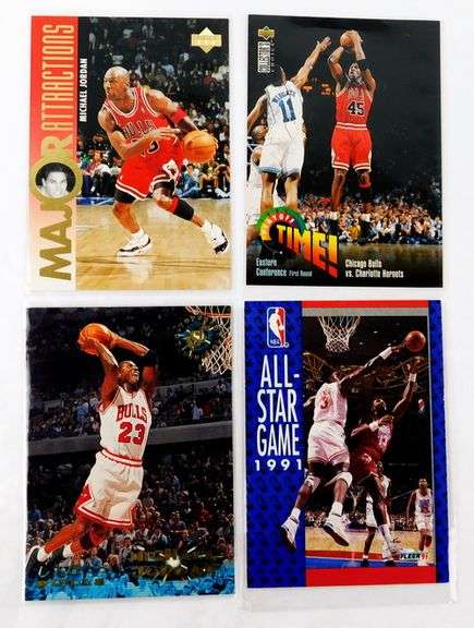 4 Michael Jordan Basketball Cards