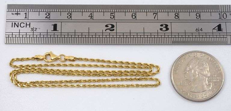 Useful 14k Rope Pendant Necklace