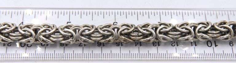 Italian Sterling Silver Byzantine Bracelet