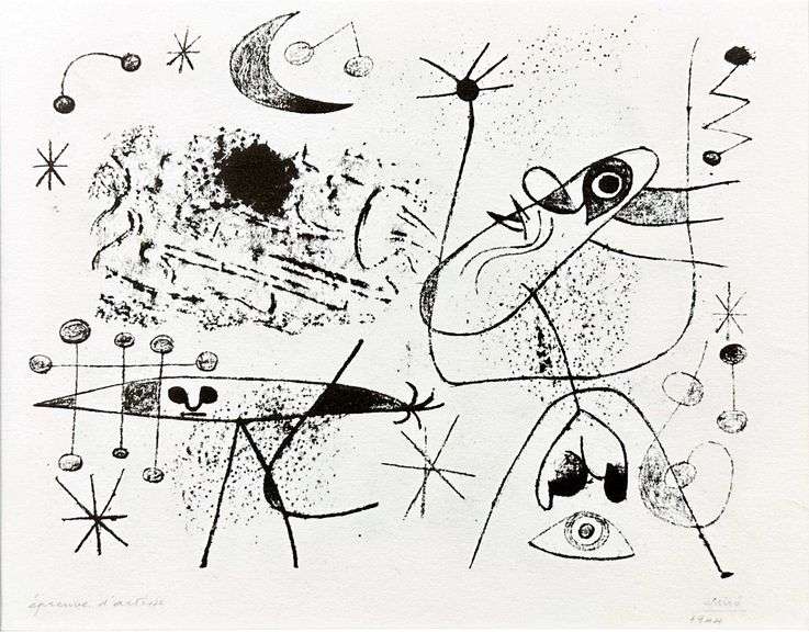Miro Matted Art Print