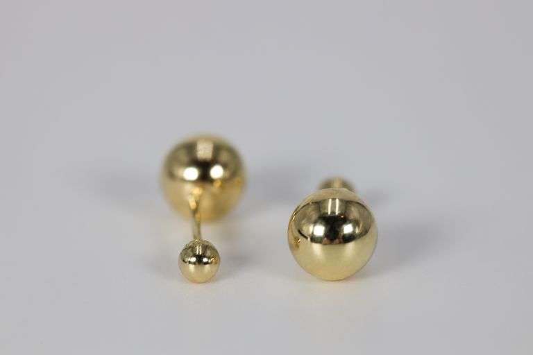 10k Yellow Gold 6mm Round Ball Stud Earrings