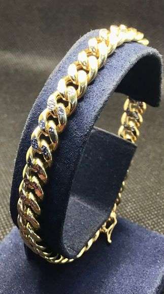 EXQUISITE 14 YELLOW GOLD CUBAN LINK BRACELET