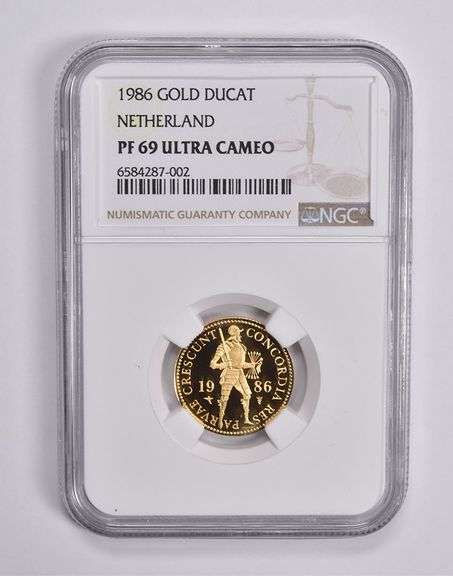 PF69 UCAM 1986 Netherlands Gold Ducat NGC