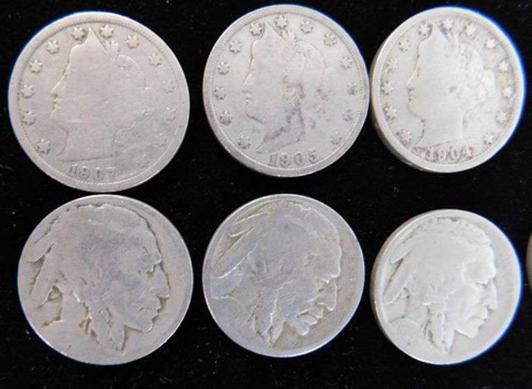 12 U.S. Buffalo & V Nickels