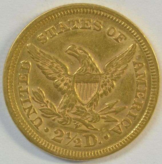 Satiny-fresh scarce early US $2.50 Liberty Gold Piece from 1857