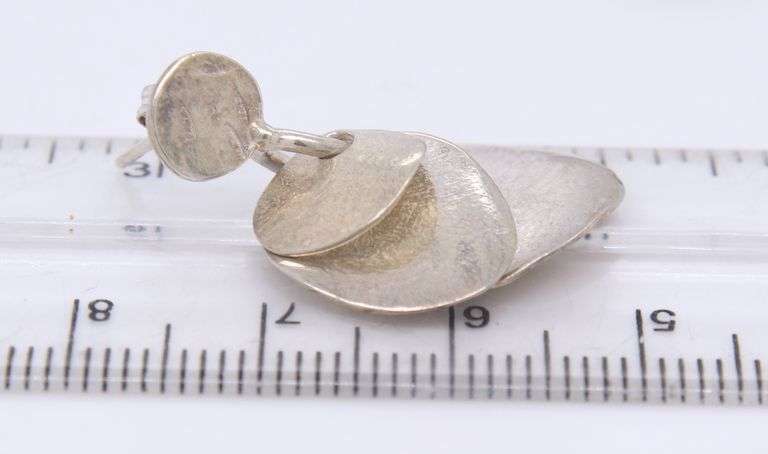 Vintage Sterling Silver Silpada Triple Layered Earrings