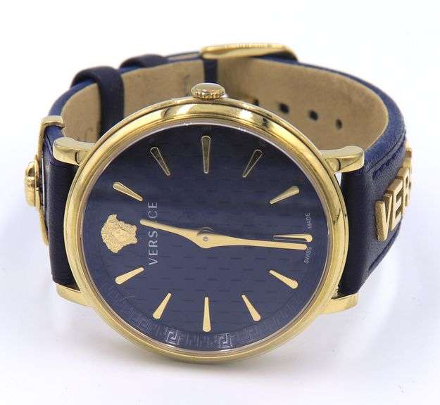 Versace V Circle Blue 38mm Quartz Watch
