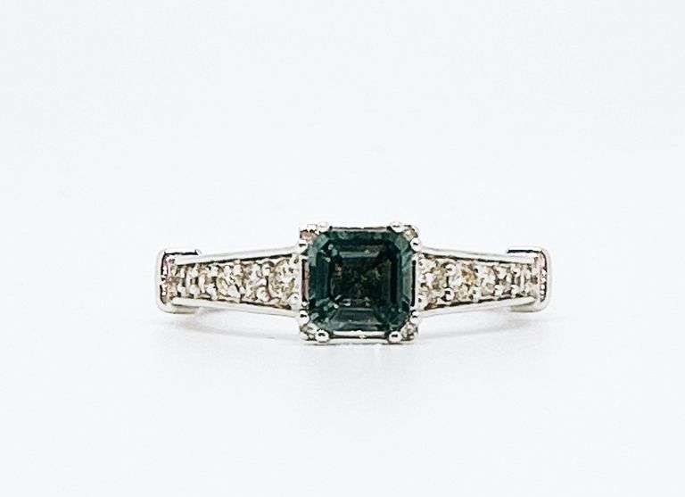 Rare Tourmaline & Diamond Ring in 14kt Solid Gold