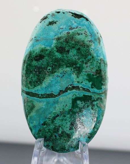 Striking 86.32ct Chrysocolla and Malachite cabochon