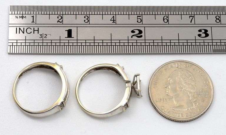 White Gold & Diamond 2 Piece Ring Set