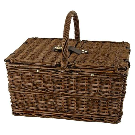 Seaside Cape Cod Wicker Picnic Basket Serves 4