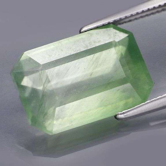 Collectors 5.17ct emerald cut Prehnite