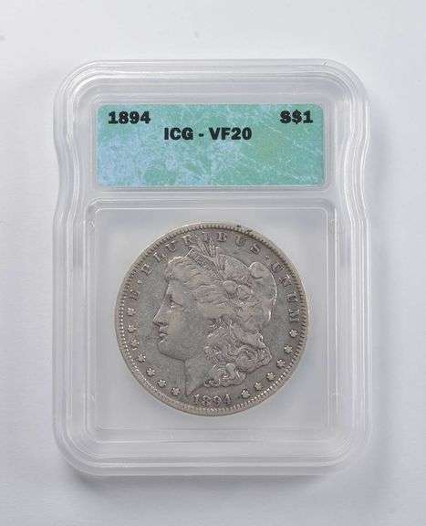 VF20 1894 Morgan Silver Dollar ICG
