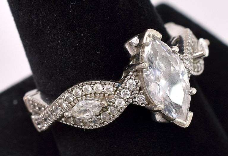 Beautiful CZ Ring In Sterling Silver