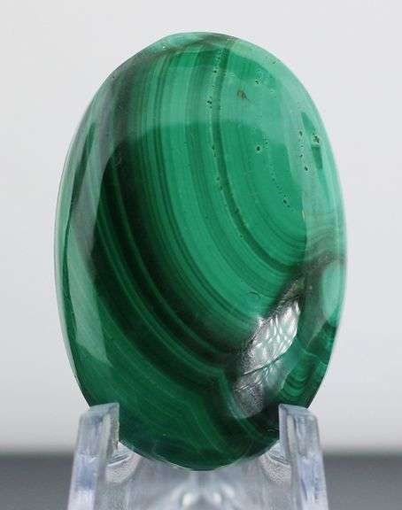 Excellent 69.47ct banded Malachite cabochon