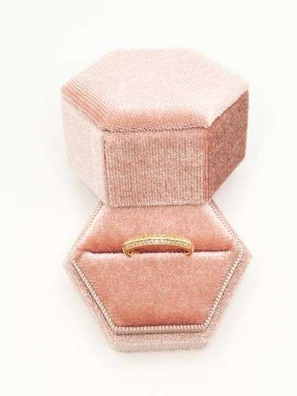 14kt Solid Yellow Gold Diamond Band
