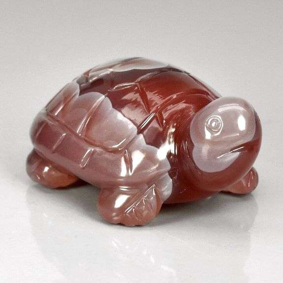 Super cute 37.81ct Agate baby turtle carving