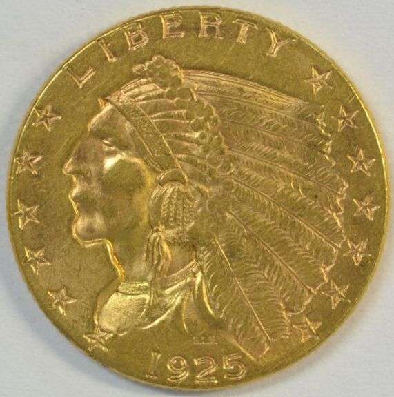 Satiny-fresh BU 1925-D US $2.50 Indian Gold Piece