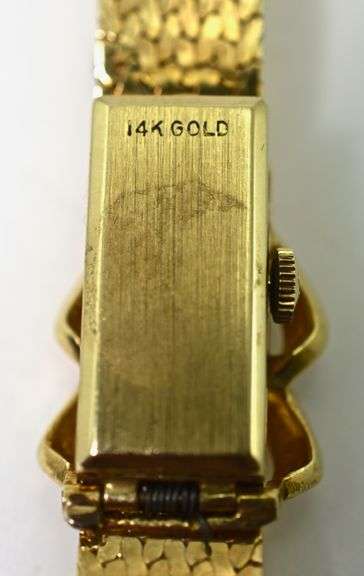 Mid-Century Modern 14K Lucien Piccard  Lidded Watch