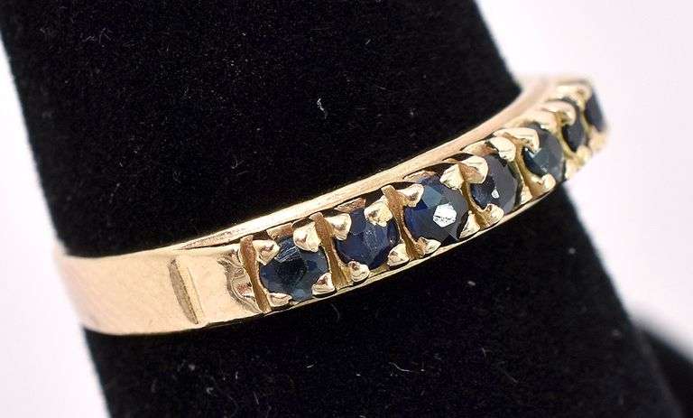 Divine Blue Sapphire Ring In 14K Yellow Gold