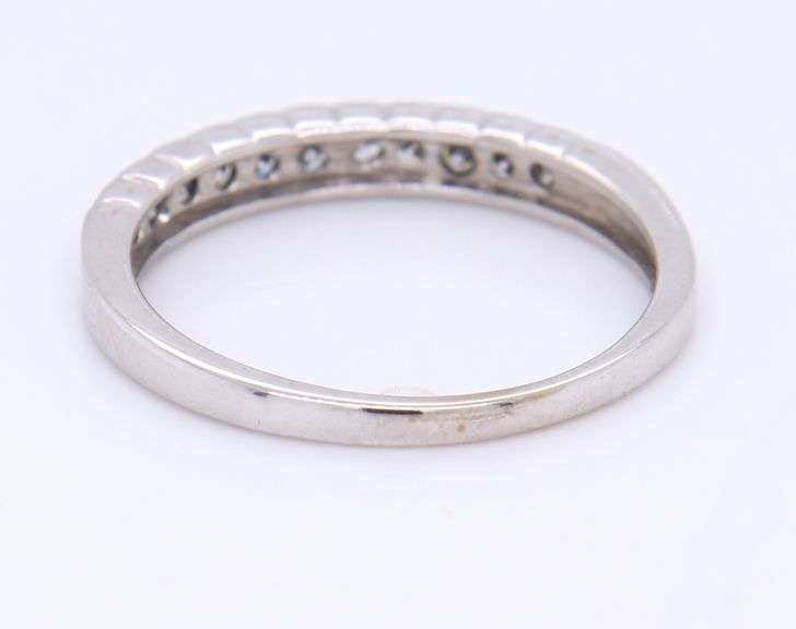 Dazzling Channel Set Diamond Half Band in White Gold
