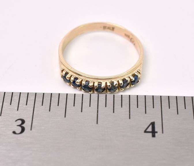 Divine Blue Sapphire Ring In 14K Yellow Gold